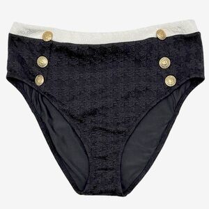 L’Agence Vanessa Colorblock High-Waisted Swim Bikini Bottoms Size Large